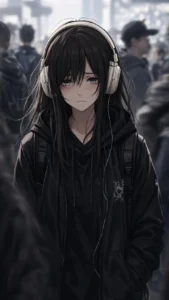 sad anime girl pic