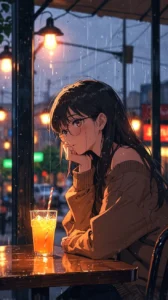 sad anime girl dp