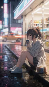 anime girl sad aesthetic
