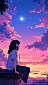 anime girl tears closeup