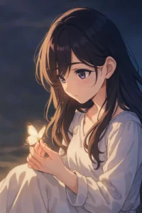 sad anime girl profile pic