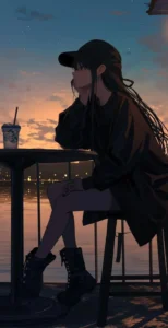 sad anime girl face hd