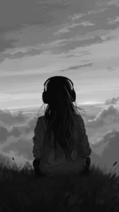 sad anime girl rain scene