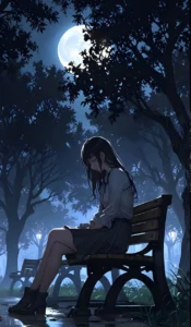 sad anime girl lonely dp