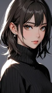 anime girl cool stylish look