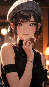 stylish anime girl portrait hd