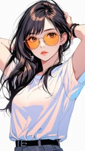 anime girl stylish background