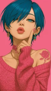 anime girl fashionable style pic