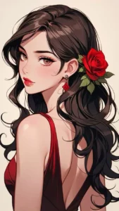stylish anime girl high quality