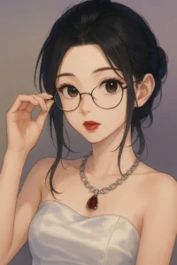 anime girl stylish soft lighting